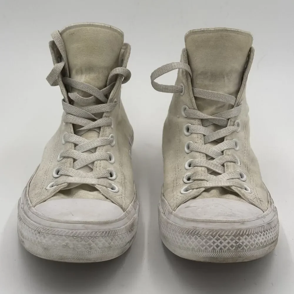 Converse Chuck Taylor Women's Size 10 Beige And White High Top Classic Sneakers